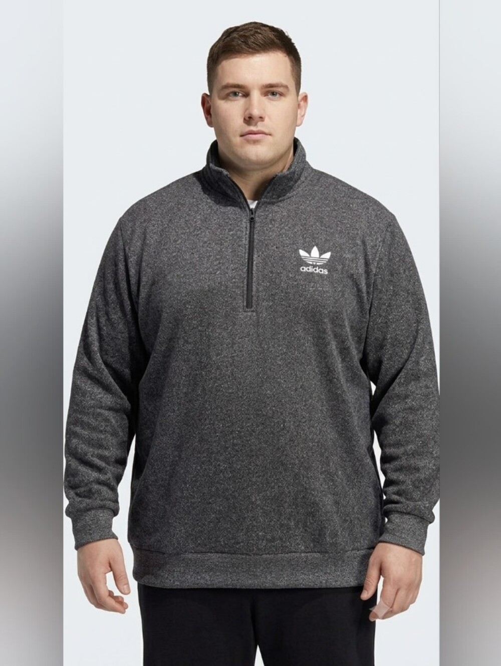 NWT Tex2fit 2XL Men’s Heather Gray Fleece Half-Zip Sweater